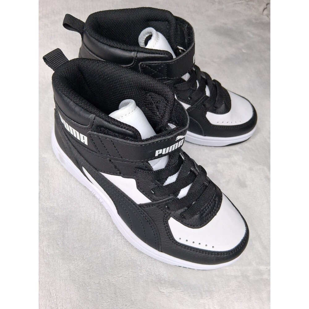 NEW PUMA Rebound Joy Mid Black White Unisex Big Boys Girls Preppy School US 1C